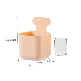 Magnetic Wall Hanging Storage Box Kitchen Storage (Color: Pink)
