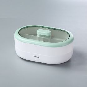 Candy Plate Dried Fruit Tray Household Living Room Coffee Table Snacks Pastry Storage Box (Option: Double Layer Green)