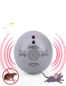 Household Ultrasonic Mouse Repellent Mosquito Repellent Cockroach Insect Killer (Option: White-EU)